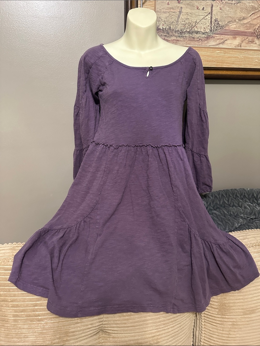 Matilda Jane You & Me Charlie
Revised Womens Plum Purple
Cotton Knit Dress Small